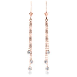 Ladies Chandelier Earrings With Diamonds By The Yard 0.6ct 14K White Gold -Its Hot Jewelry Shop ladies chandelier earrings with diamonds by the yard 06ct 14k gold ro