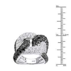 7.25ct G VS White&Black Diamond Cuban Right Hand Ring -Its Hot Jewelry Shop ladies cuban link rings 725ct g vs white black diamond right hand ring rulerwh