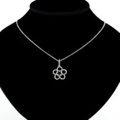 Ladies Cutout Diamond Flower Pendant 0.26ct 14K White Gold 8 Ladies Cutout Diamond Flower Pendant 0.26ct 14K White Gold -Its Hot Jewelry Shop ladies cutout diamond flower pendant 026ct 14k gold 3