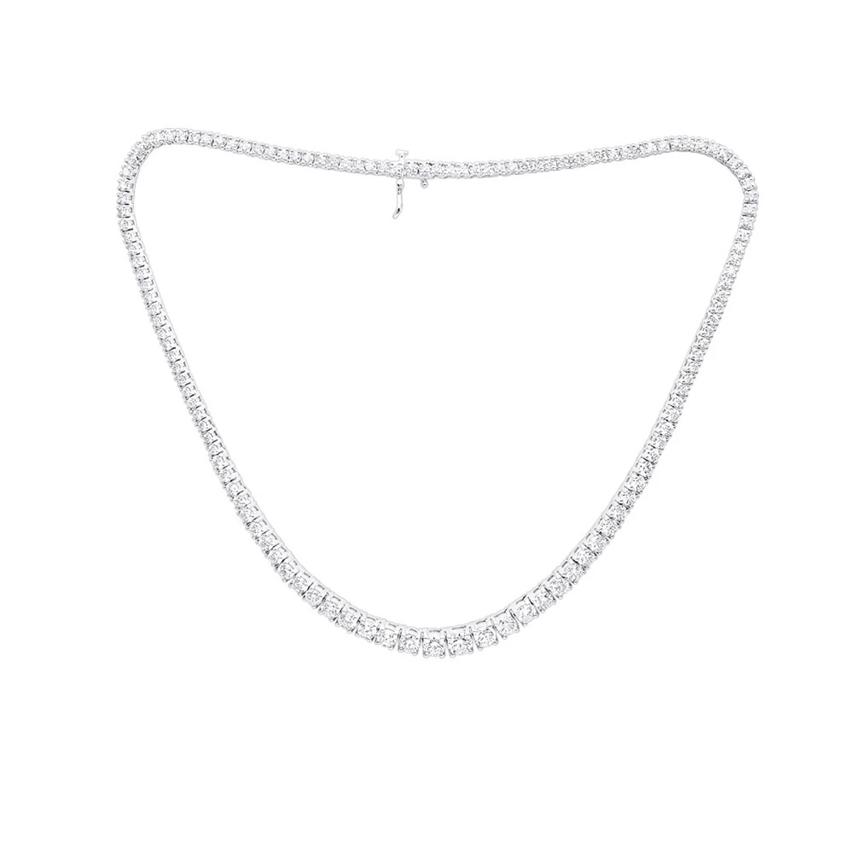 Ladies Designer Diamond Eternity Necklace 17.70ct 18K White Gold 3 Ladies Designer Diamond Eternity Necklace 17.70ct 18K White Gold
