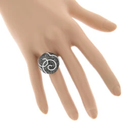 Ladies Designer Diamond Ring 2.18ct 18K White Gold Black White 7 Ladies Designer Diamond Ring 2.18ct 18K White Gold Black White -Its Hot Jewelry Shop ladies designer diamond ring 218ct 18k black white p 49406bod