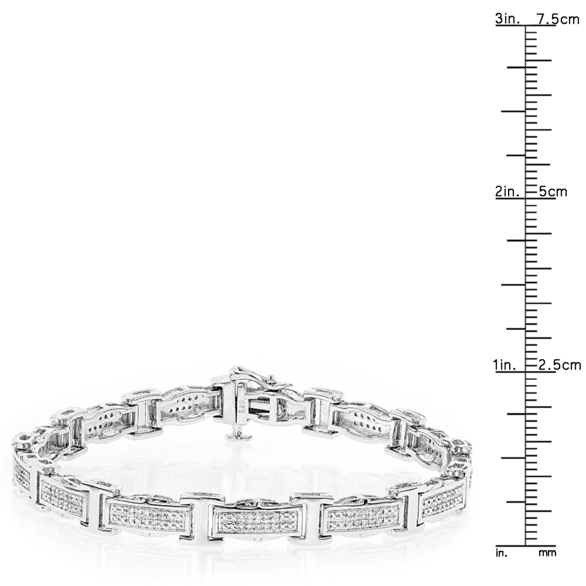 Ladies Diamond Bracelet In Sterling Silver 0.22ct 6 Ladies Diamond Bracelet In Sterling Silver 0.22ct - Image 4