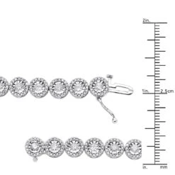 Ladies Diamond Circle Bracelet 14K White Gold 4.66ct -Its Hot Jewelry Shop ladies diamond circle bracelet 14k 466ct p 43658 rulerwh