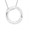 Ladies Diamond Circle Pendant In Sterling Silver Luxurman Love Quotes -Its Hot Jewelry Shop ladies diamond circle pendant in sterling silver luxurman love quotes main