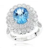 Blue Topaz Engagement Cocktail Ring 2.2ct 14K White Gold -Its Hot Jewelry Shop ladies diamond cocktail rings blue topaz engagement ring 22ct 14k gold mainwh
