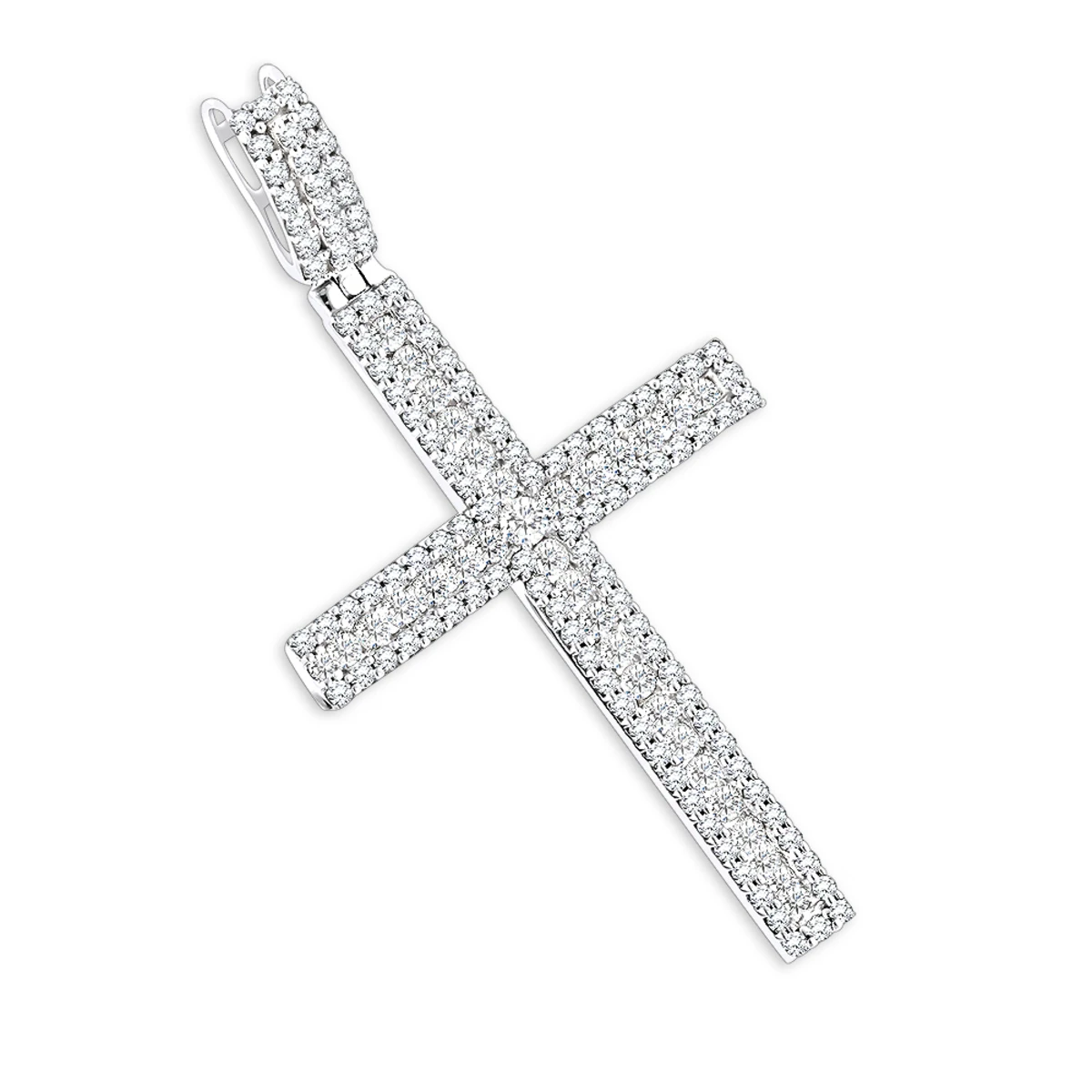 Ladies Diamond Crosses 14K White Gold Diamond Cross Pendant 1.36ct 3 Ladies Diamond Crosses 14K White Gold Diamond Cross Pendant 1.36ct