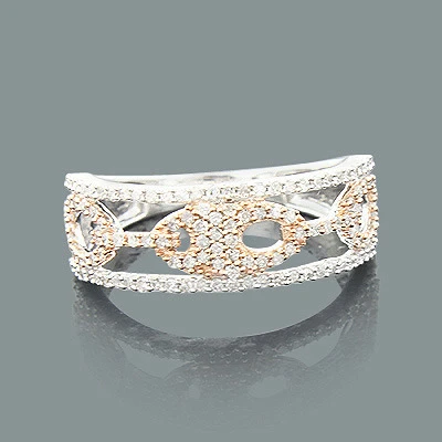 Ladies Diamond Cutout Ring 0.44ct 2 Tone 14K White Gold 3 Ladies Diamond Cutout Ring 0.44ct 2 Tone 14K White Gold