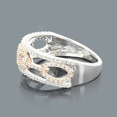 Ladies Diamond Cutout Ring 0.44ct 2 Tone 14K White Gold 4 Ladies Diamond Cutout Ring 0.44ct 2 Tone 14K White Gold - Image 2
