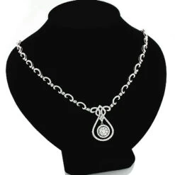 Ladies Diamond Drop Necklace 1.70ct 14K Rose Gold -Its Hot Jewelry Shop ladies diamond drop necklace 170ct 14k gold 3