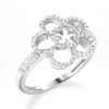Ladies Diamond Flower Ring 0.34ct 14K White Gold -Its Hot Jewelry Shop ladies diamond flower ring 034ct 14k gold 1
