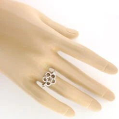 Ladies Diamond Flower Ring 0.34ct 14K White Gold 7 Ladies Diamond Flower Ring 0.34ct 14K White Gold -Its Hot Jewelry Shop ladies diamond flower ring 034ct 14k gold 3