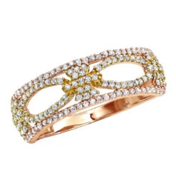 Ladies Diamond Flower Ring 0.46ct 14K White Gold -Its Hot Jewelry Shop ladies diamond flower ring 046ct 14k gold p 49115 ro