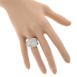 Ladies Diamond 3 Ct 14K White Gold Unique Right Hand Ring -Its Hot Jewelry Shop ladies diamond right hand rings 35ct 14k gold unique jewelry cage ring 3