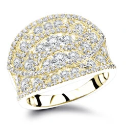 Ladies Diamond 3 Ct 14K White Gold Unique Right Hand Ring -Its Hot Jewelry Shop ladies diamond right hand rings 35ct 14k gold unique jewelry cage ring ye