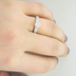 Ladies 14K White Gold Cluster Diamond Ring 0.50ct -Its Hot Jewelry Shop ladies diamond rings 14k cluster diamond ring 050ct p 6798bod