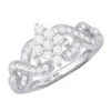 14K White Gold Cluster Diamond Ring 0.76ct For Ladies 1 14K White Gold Cluster Diamond Ring 0.76ct For Ladies -Its Hot Jewelry Shop ladies diamond rings 14k cluster diamond ring 076ct p 6793 white