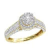 Affordable Cluster Diamond Engagement Ring For Women W Halo 0.9ct 14K Yellow Gold 1 Affordable Cluster Diamond Engagement Ring For Women W Halo 0.9ct 14K Yellow Gold -Its Hot Jewelry Shop ladies diamond rings 14k cluster diamond ring 105ct p 6796 ye