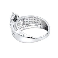 Ladies 14K White Gold Cluster Diamond Ring 1.55ct -Its Hot Jewelry Shop ladies diamond rings 14k cluster diamond ring 155ct p 6795 backwh