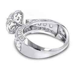 14K White Gold Cluster Diamond Ring 1.6ct For Ladies -Its Hot Jewelry Shop ladies diamond rings 14k cluster diamond ring 193ct p 6777 backwh