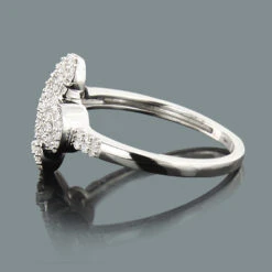 Ladies Diamond Swirl Ring 0.29ct 14K White Gold -Its Hot Jewelry Shop ladies diamond swirl ring 029ct 14k gold 2