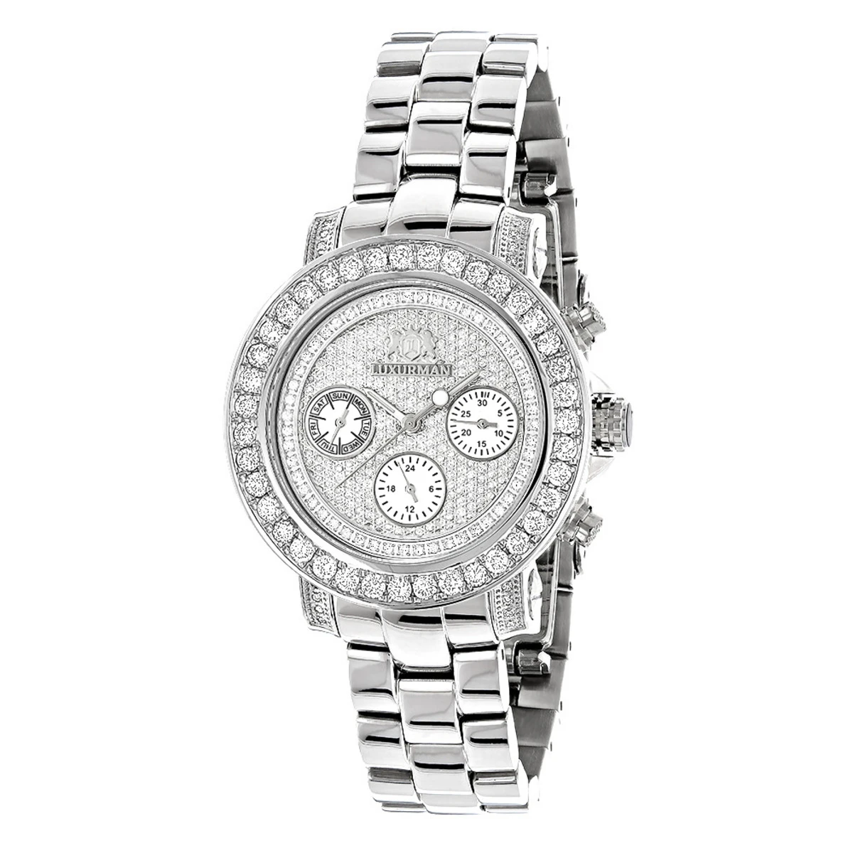 Ladies Diamond Watch 3ct Luxurman Diamond Watch 3 Ladies Diamond Watch 3ct Luxurman Diamond Watch