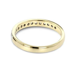 Thin Ladies Diamond Wedding Band 0.3ct 14K Yellow Gold Stackable Ring -Its Hot Jewelry Shop ladies diamond wedding band 03ct 14k gold backye