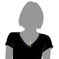 Ladies Necklaces 14K Yellow Gold Diamond Key Pendant 2 Carats -Its Hot Jewelry Shop ladies necklaces 14k gold diamond key pendant 200ct p 7098 bodye