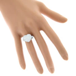 Ladies Pave Diamond Heart Ring 1 Carat 14K Yellow Gold -Its Hot Jewelry Shop ladies pave diamond heart ring 099ct 14k p 42938 bodwh