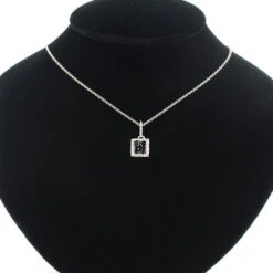Ladies Silver Pendant With Black And White Diamonds 0.65ct 8 Ladies Silver Pendant With Black And White Diamonds 0.65ct -Its Hot Jewelry Shop ladies silver pendant with black and white diamonds 065ct p 48206bod