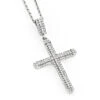 Ladies Small 14K White Gold Diamond Cross Pendant 0.59ct -Its Hot Jewelry Shop ladies small 14k gold diamond cross pendant 059ct p 6540 wh