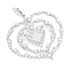 Ladies Unique Diamond Heart Pendant 3ct 14K White Gold -Its Hot Jewelry Shop ladies unique diamond heart pendant 3ct 14k gold 1