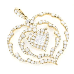 Ladies Unique Diamond Heart Pendant 3ct 14K White Gold 10 Ladies Unique Diamond Heart Pendant 3ct 14K White Gold -Its Hot Jewelry Shop ladies unique diamond heart pendant 3ct 14k gold 7