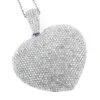 Large 14K White Gold Fully Paved Puffed Diamond Heart Pendant Necklace 2.75ct -Its Hot Jewelry Shop large 14k fully paved diamond heart necklace 375ct p 22371 wh