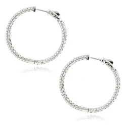 Large 14K White Gold Inside Out Diamond Hoop Earrings 4.6ct -Its Hot Jewelry Shop large 14k gold inside out diamond hoop earrings 460ct p 6423 backwh