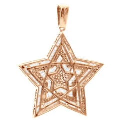 Large 2 Inch Men's Diamond Star Pendant 14K White Gold 5 Carats 15 Large 2 Inch Men's Diamond Star Pendant 14K White Gold 5 Carats -Its Hot Jewelry Shop large 2 inch mens diamond star pendant 14k white rose yellow gold 5 carats 803233 back rose