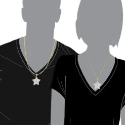 Large 2 Inch Men's Diamond Star Pendant 14K White Gold 5 Carats 16 Large 2 Inch Men's Diamond Star Pendant 14K White Gold 5 Carats -Its Hot Jewelry Shop large 2 inch mens diamond star pendant 14k white rose yellow gold 5 carats 803233 body yellow