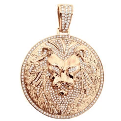 Large 4in Diamond Lion Pendant For Men 14K Yellow Gold Medallion 10 Carats -Its Hot Jewelry Shop large 4in diamond lion pendant for men solid 14k gold medallion 10 carats 100682 ro
