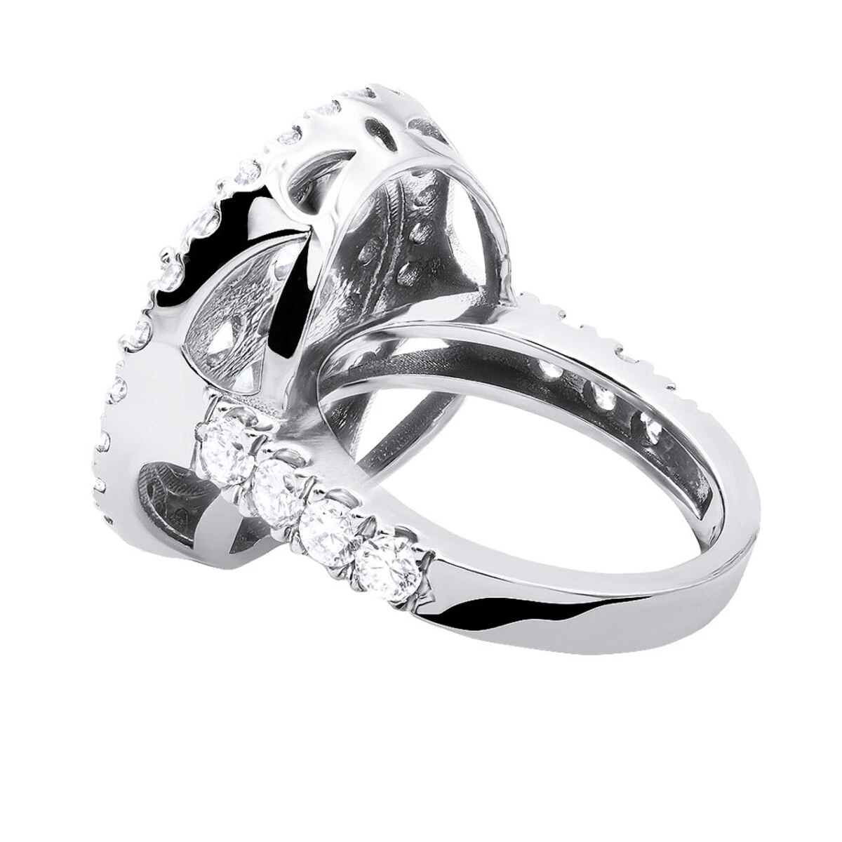 Large 5 Carat Diamond Ring For Women 14K White Gold 6 Large 5 Carat Diamond Ring For Women 14K White Gold - Image 4