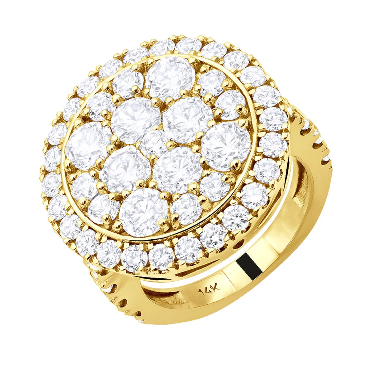 Large 5 Carat Diamond Ring For Women 14K White Gold 4 Large 5 Carat Diamond Ring For Women 14K White Gold - Image 2