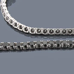 Large Black Diamond Necklace Chain 151.50ct 14K White Gold 8 Large Black Diamond Necklace Chain 151.50ct 14K White Gold -Its Hot Jewelry Shop large black diamond necklace chain 15150ct 14k p 41208back