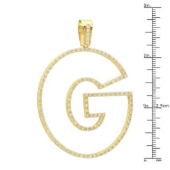 Oversized 10K Yellow Gold Custom Made Diamond Initial Letter Pendant For Men 2 Carat 17 Oversized 10K Yellow Gold Custom Made Diamond Initial Letter Pendant For Men 2 Carat -Its Hot Jewelry Shop large custom made diamond letter initial pendant for men 10k gold 2 carats 000920 ruler yellow