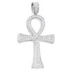 Large Diamond Ankh Cross Pendant For Men 14K White Gold 2.5 Inches 7 Carats -Its Hot Jewelry Shop large diamond ankh cross pendant for men 14k gold 25 inches 7 carats 804091 white
