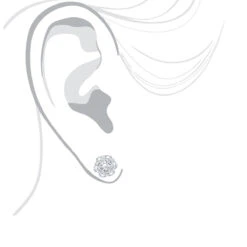 6 Carat Look Large Diamond Cluster Earrings 14K White Gold Studs 2 Carats -Its Hot Jewelry Shop large diamond cluster earrings 190ct 14k p 45523 bodwh