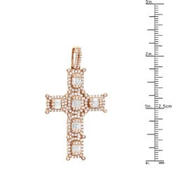 Large Diamond Cross Pendant For Men 14K White Gold Baguette Round Diamonds 3 Carat -Its Hot Jewelry Shop large diamond cross pendant for men 14k gold baguette round diamonds 3 carat 803237 rulerro