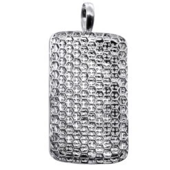 Large Diamond Dog Tag Pendant 14K White Gold Fully Iced Out Design 10.5ct -Its Hot Jewelry Shop large diamond dog tag pendant in 14k gold fully iced out design 105ct 804084 back white