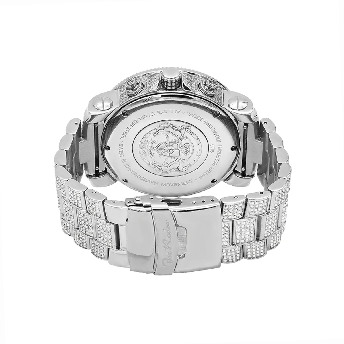 Fully Iced Out Diamond Watch For Men 17ct 48mm Case Large Joe Rodeo Junior 4 Fully Iced Out Diamond Watch For Men 17ct 48mm Case Large Joe Rodeo Junior - Image 2