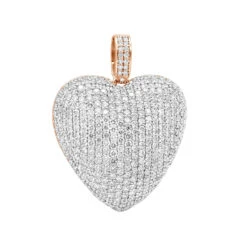 Large Pave Diamond Heart Pendant 10ct 14K White Gold 12 Large Pave Diamond Heart Pendant 10ct 14K White Gold -Its Hot Jewelry Shop large pave diamond heart pendant 10ct 14k gold ro