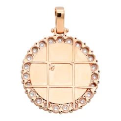 Large Round Customizable Picture Pendant 2 Carat Diamond Medallion 10K Yellow Gold -Its Hot Jewelry Shop large round customizable picture pendant 2 carat diamond medallion 10k gold 870105 backro