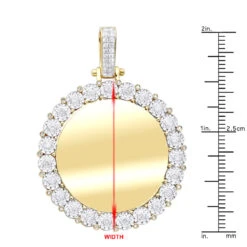 Large Round Customizable Picture Pendant 2 Carat Diamond Medallion 10K Yellow Gold -Its Hot Jewelry Shop large round customizable picture pendant 2 carat diamond medallion 10k gold 870105 rulerye