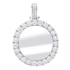 Large Round Customizable Picture Pendant 2 Carat Diamond Medallion 10K Yellow Gold -Its Hot Jewelry Shop large round customizable picture pendant 2 carat diamond medallion 10k gold 870105 wh